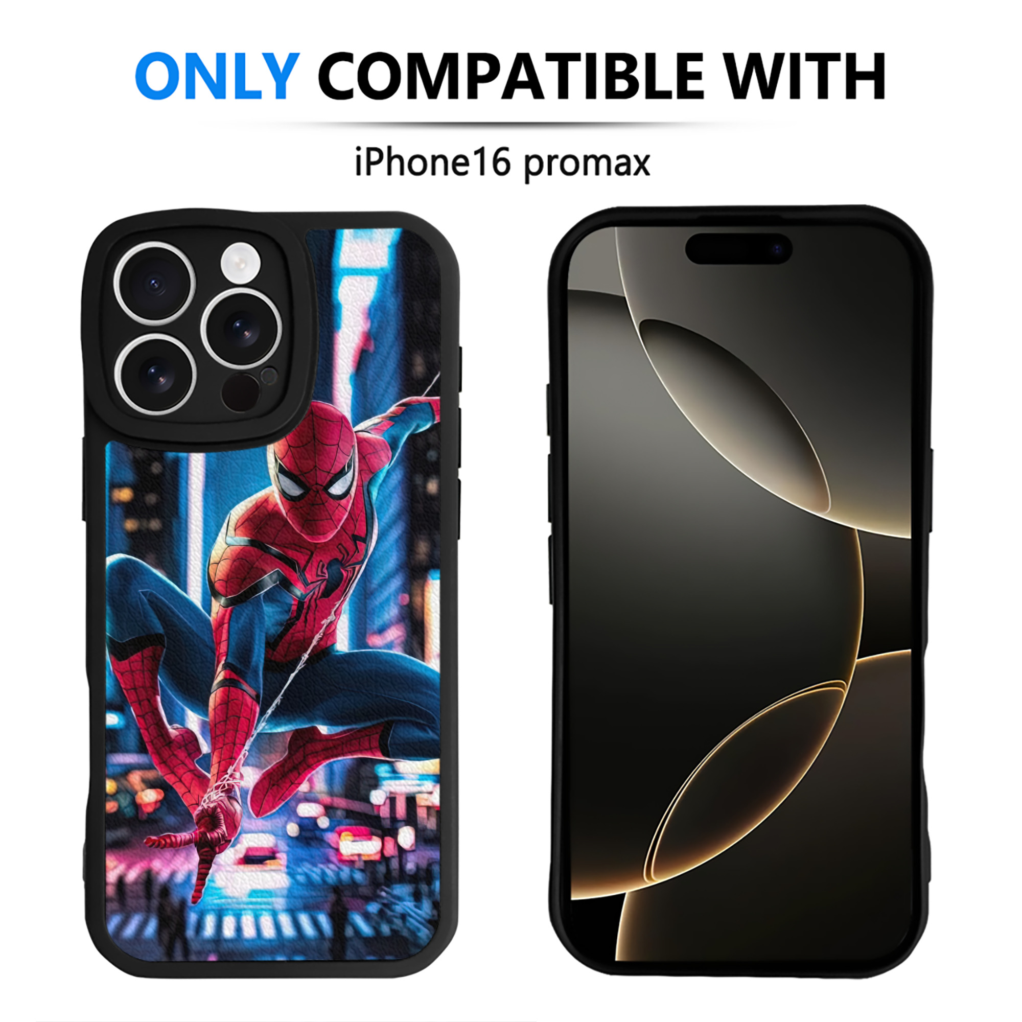 Spider Man スパイダーマン 【iPhone 16シリーズ対応】シリコンスマホケース（レザー調） 材質：シリコン